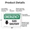 Signmission Gas Shutoff (Down Arrow) With Symbol, 10 in W x Rectangle, Aluminum OS-2PACK-EM-A-710-L-10387 - alternate 6